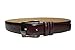 7910 - Toneka Men's Cordovan/Burgundy and Tan Stitched Feather Edge Dress Belt