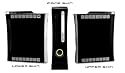 Solid State Black Design Xbox 360 Full Body Protector Skin Decal Sticker