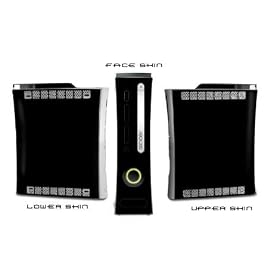 Solid State Black Design Xbox 360 Full Body Protector Skin Decal Sticker