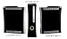 Solid State Black Design Xbox 360 Full Body Protector Skin Decal Sticker