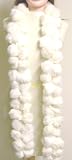 Imported White Color Two Strand Luxurious Pashima Rabbit Fur Scarf for Women and Teens