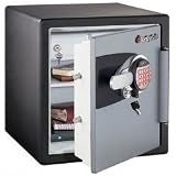 Fireproof and Water Resistant Safe - 1.2 Cu. Ft. (Black/Grey) (17.84'H x 16.34'W x 19.31'D)