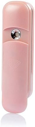 Portable Facial Nebulizer Nano Mist Mini Facial Steamer Spray Skin Moisturizing (Pink)