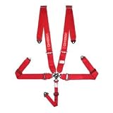 Corbeau 3 Inch Harness Belt 5 Point Camlock Red Bolt-In Fits Jeep Seats By Corbeau #... by Corbeau