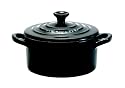 Le Creuset Stoneware 8-Ounce Mini Round Cocotte, Black Onyx