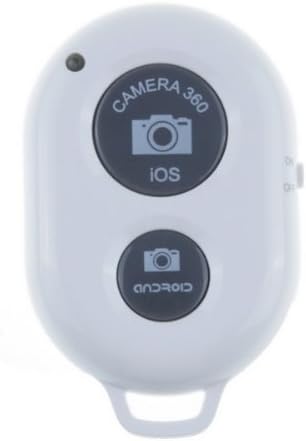 TPCROMEER Wireless Bluetooth Remote Control Self-timer Camera Shutter for iPhone /iPad/iPad Air Mini/Samsung Galaxy and Android Smartphone - White
