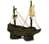 Ethical Aquarium Clipper Ship With Fabric Sail Small - 9045