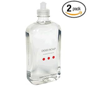 Earth Friendly Products Natural Spa Dish Soap, Pomegranate, 17.5 Ounces (Pack of 2)