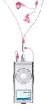 Rivet Stereo Earphone Lanyard with Grab for iPod nano 1G, 2G (Pink)