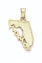 14K Florida Map Pendant - GH14536