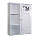 Elite Home Fashions Dawson Collection Shelved Wall Cabinet with Storage Cubbies, White