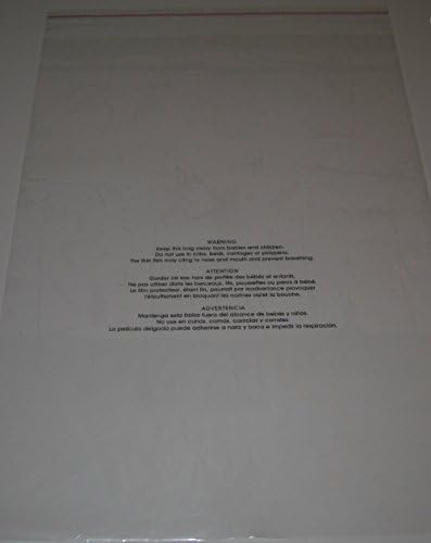 Self Seal Clear Poly Bags, Easy Peel, Suffocation Warning, 14" x 20" - 1.5 Mil - Pack of 100