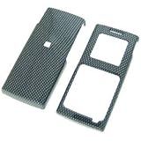 PCMICROSTORE Brand Design Carbon Fiber Style Snap-On Case Cover with Removable Swivel Belt Clip