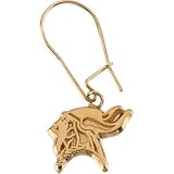 14k Yellow Gold Minnesota Vikings NFL Logo Earrings