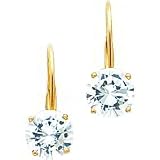 14K Gold Moissanite Earrings