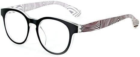 Hipnotix Ultra-Modern Clubmaster Readers for Men and Women (Black/Brown +2.00)