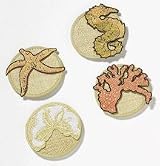 Attachable Wine Coasters - Star Fish, Sand Dollar, Coral & Seahorse