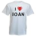 Cotton T-Shirt With I Love Ioan