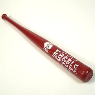 LOS ANGELES ANGELS LOGO MINI WOOD BASEBALL BAT!