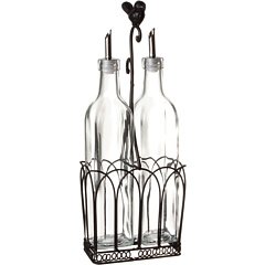 Highbury Songbird Metal Oil And Vinegar Set - Clear