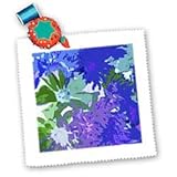 IMAGE OF Blue Purple Green Floral - 10x10 Quilt Square