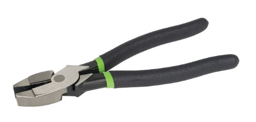 greenlee 0151-09sd high leverage side-cutting pliers with stripping hole, dipped grip, 9″