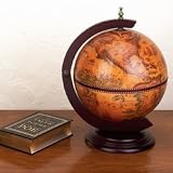 Kassel 330Mm Tabletop Wood Bar Globe