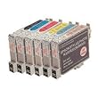 Epson Compatible (6)-Pack T048120-T048620 (1Bk/1C/1M/1Y/1LC/1LM) Patent Free Ink Cartridges for Epson Stylus Photo R200, R220, R300, R300m, R320, Rx500, Rx600, Rx620