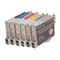 Epson Compatible (6)-Pack T048120-T048620 (1Bk/1C/1M/1Y/1LC/1LM) Patent Free Ink Cartridges for Epson Stylus Photo R200, R220, R300, R300m, R320, Rx500, Rx600, Rx620