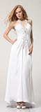 3067 FLORAL RHINESTONE BEADS T-BACK STRAP LONG BALL GOWN