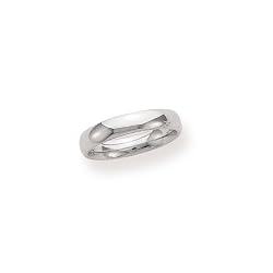 Men's 14k White Gold 5mm Comfort Fit Wedding Band Ring, Size 9