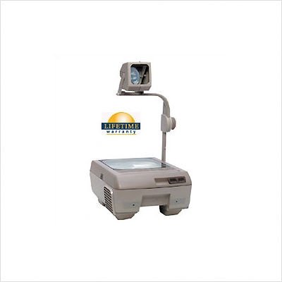 Closed Head Single Lens Overhead Projector (3000 lumens) with Fold Down Arm Brightness: 3200 ANSI Lumens