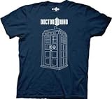 Dr. Doctor Who Police Booth Linear Tardis Navy T-shirt Tee M