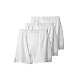 Paul Fredrick Solid White 3 Pack of Boxers. 100s two Ply Fabric.