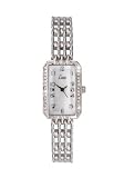 Limit Stone Set White MOP Dial Stainless Steel Bracelet Ladies Dress Watch 6748