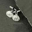 Executive Style Rodium Car Shifter Gear Cufflinks