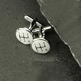 Executive Style Rodium Car Shifter Gear Cufflinks