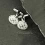 Executive Style Rodium Car Shifter Gear Cufflinks