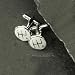 Executive Style Rodium Car Shifter Gear Cufflinks
