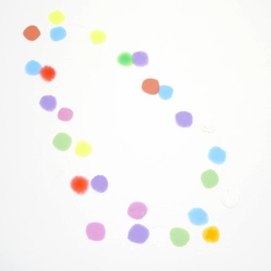 Large Pastels Polkadot Necklace by Mecky Van den Brink (90cm)||RF10F