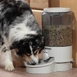  : Auto Pet Feeder-Holds 10 Pounds of Food-Medium (Light Grey) (10"H x 23"W x 10"D)