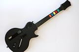 Les Paul Wireless Guitar for Wii Guitar Hero and Rock Band Games Color Black