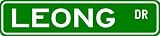 LEONG Street Name Sign ~ Family Lastname Sign ~ Gameroom, Basement, Garage Sign