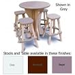 26" Resin Barstool- Gray(Set of 2)