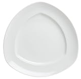 Hotel Collection Classic White Triangular Buffet Plate, Set of 4