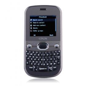 3288 quad band double carte clavier qwerty lampe de poche téléphone portable barre noire (2 Go Carte TF)