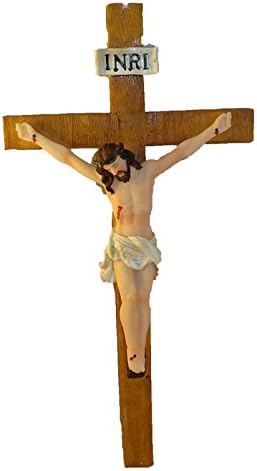 Jesus on the Cross Crucifix Spiritual Statue Home Decor 11.5 Inch Ht