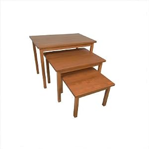 3 Piece Solid Maple Nesting Table Set