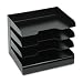 BUDDY PRODUCTS / BDY4044 / Letter Desk Tray Sorters, Four-Tier, Steel, Black / Sold as 1 EA