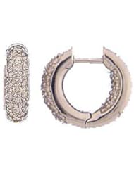14k Round Diamond In And Out Huggie Earrings (1.32 cts.tw.)